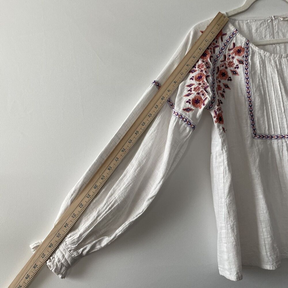 Rebellion White Embroidered Top Size L - Picture 8 of 10